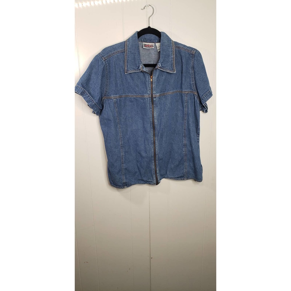 Bill Blass Woman Jean Shirt Pre-loved Plus Size 1x - Picture 3 of 6